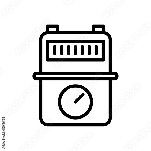 Gas meter icon Thin line art collection