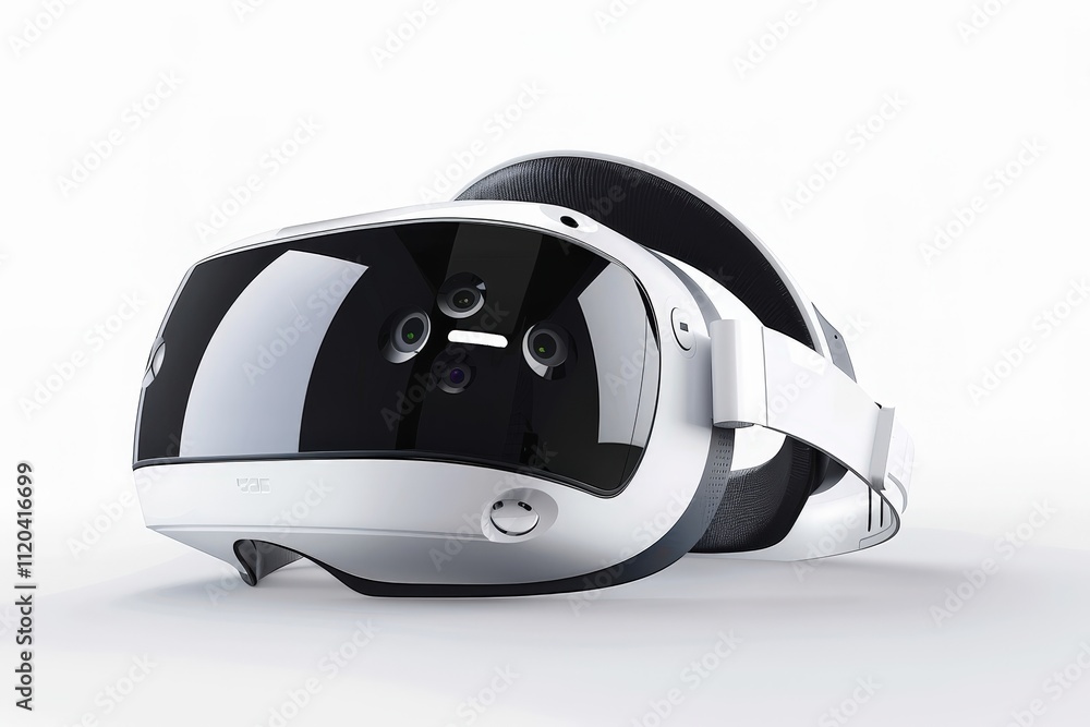 Innovative virtual reality headset features sleek design for immersive gaming and entertainment experiences Innovative virtual reality headset features sleek design for immersive gaming and entertainment experiences