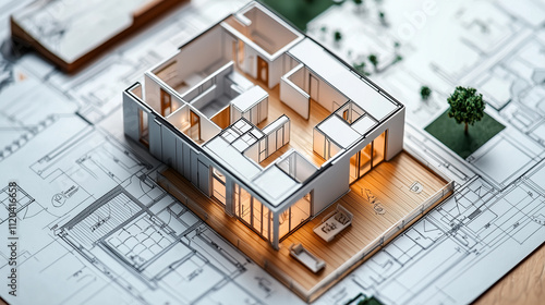 A floor plan of a passive house design
