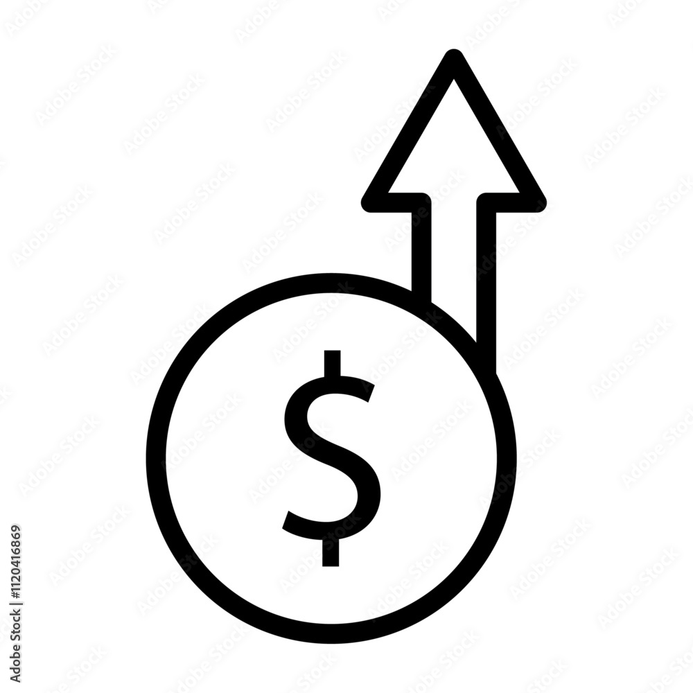 Increase rate icon Thin line art collection Increase rate icon Thin line art collection
