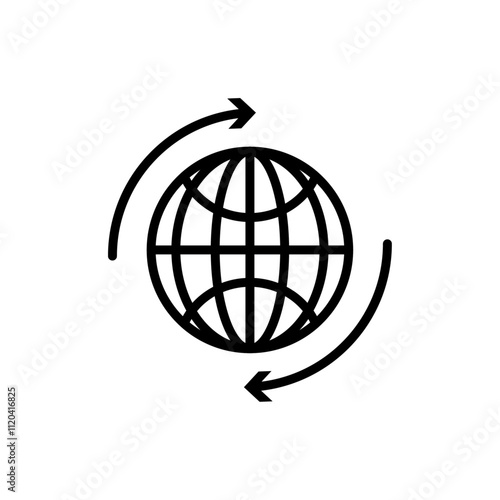 Import export icon Thin line art collection