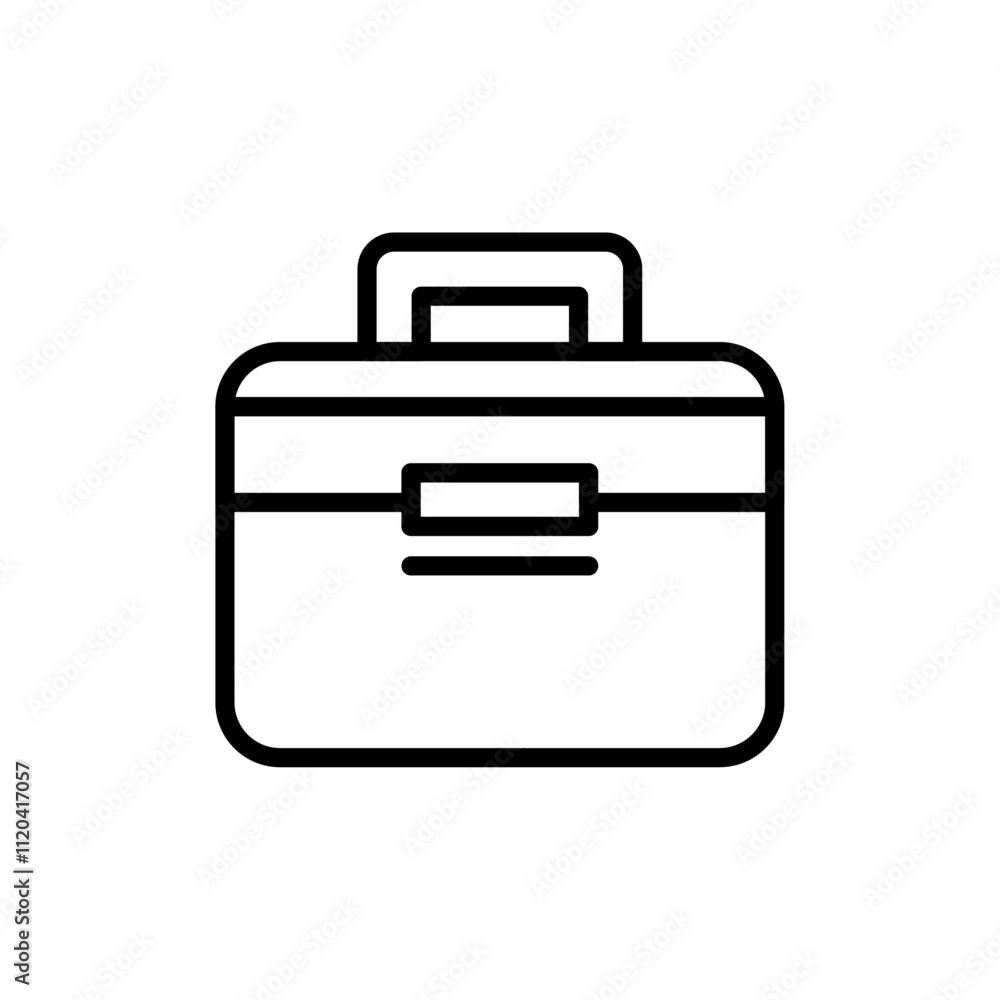 Laptop bag icon Thin line art collection Laptop bag icon Thin line art collection