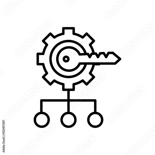 Key factor icon Thin line art collection