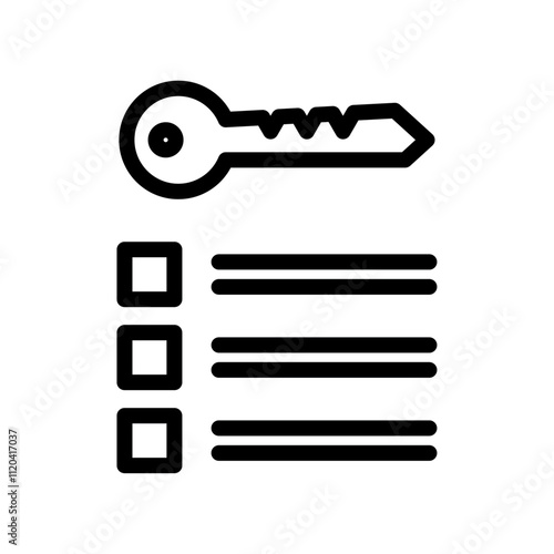 Key takeaway icon Thin line art collection