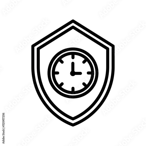 Long term protection icon Thin line art collection