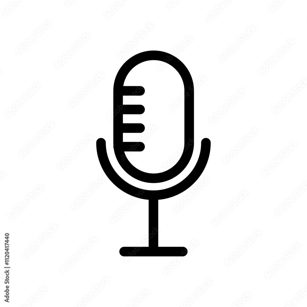 Microphone icon Thin line art collection Microphone icon Thin line art collection