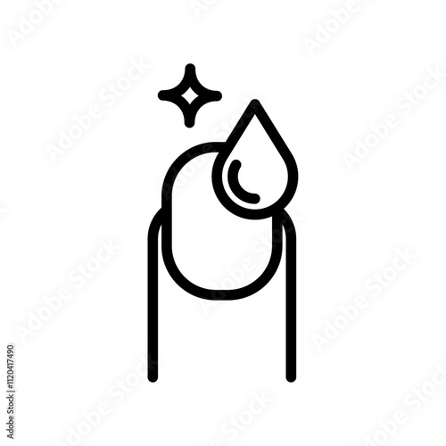 Nail care icon Thin line art collection