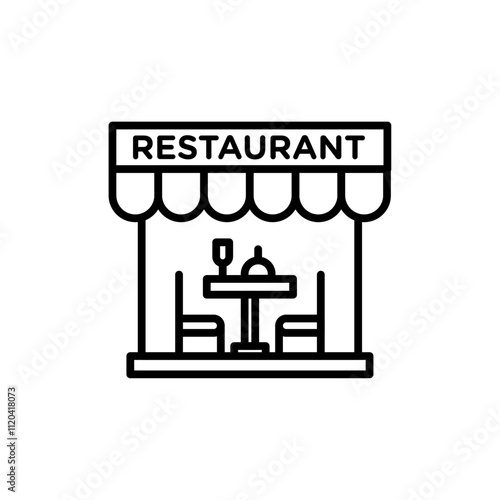 Resturant icon Thin line art collection