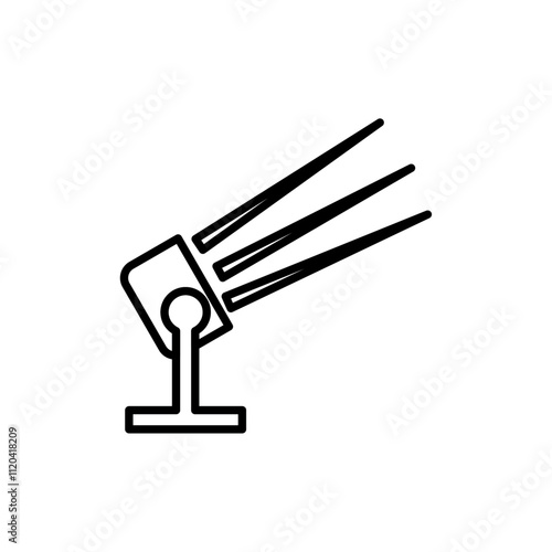 Searchlight icon Thin line art collection
