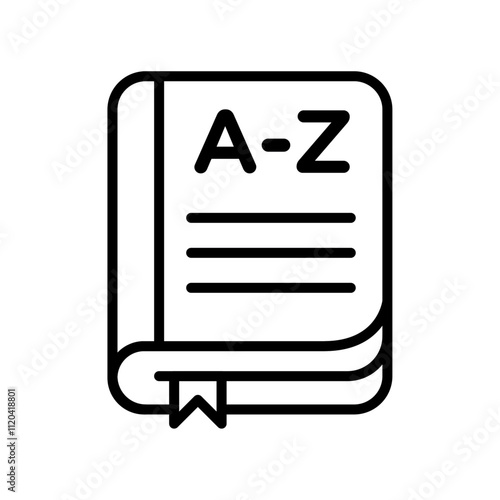 Terminology icon Thin line art collection