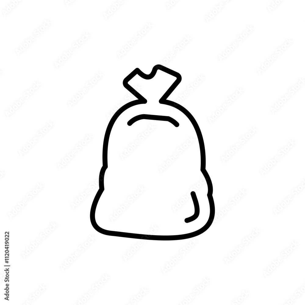 Trash bag icon Thin line art collection Trash bag icon Thin line art collection