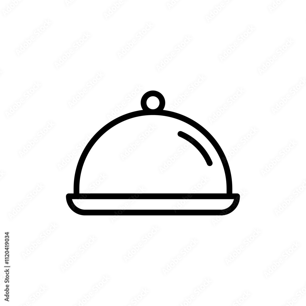 Tray of Food Icon Thin line art collection Tray of Food Icon Thin line art collection