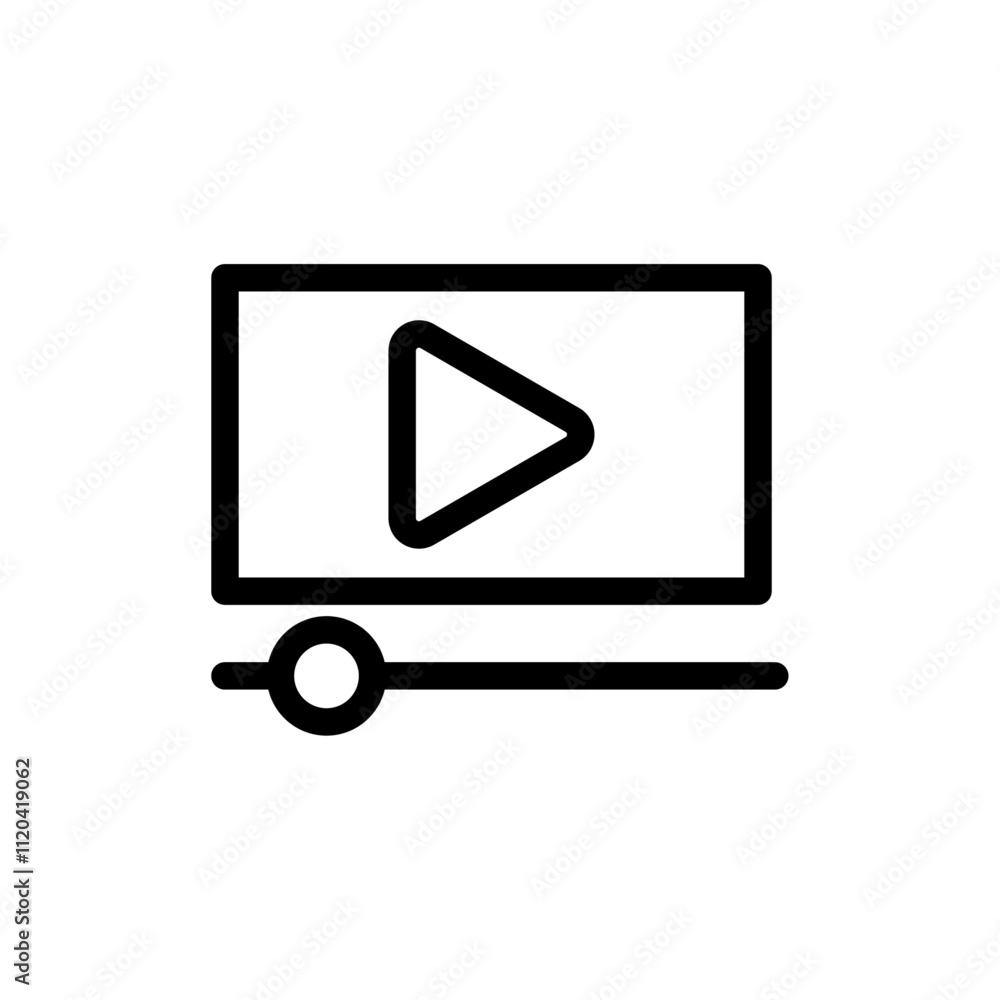 Video streaming icon Thin line art collection Video streaming icon Thin line art collection