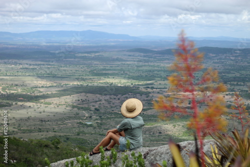 Bild auf Leinwand mulher no parque estadual serra negra em bezerros, pernambuco