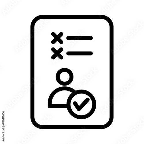 Attend icon Thin line art collection