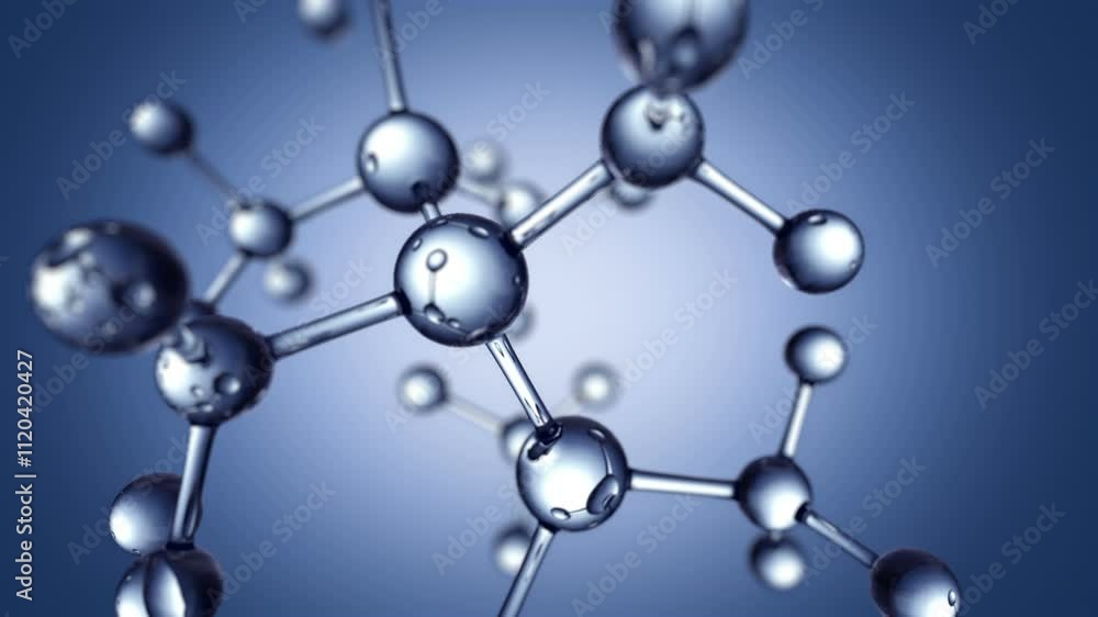 Animation of rotating model molecule made of glass or crystal.Seamless loop
Animation of rotating model molecule made of glass or crystal.Seamless loop