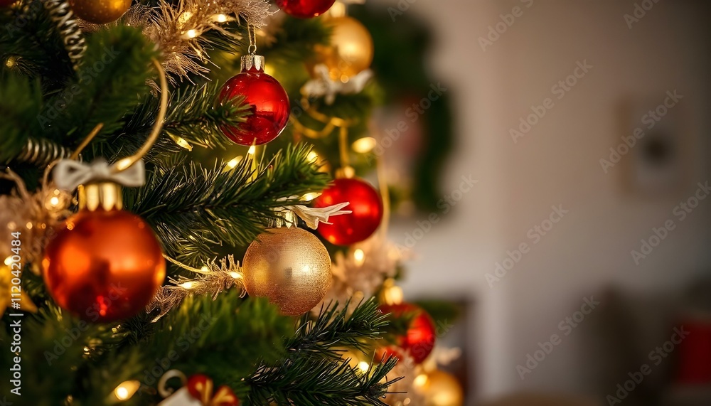 Minimalist Studio Christmas Tree with Elegant Decorations Minimalist Studio Christmas Tree with Elegant Decorations