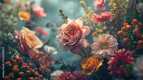 Wallpaper Mural beautiful flowers color full Torontodigital.ca