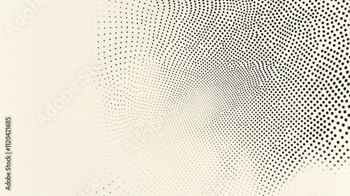Wallpaper Mural Abstract Halftone Dotted Pattern Background - Soft Beige and Black Torontodigital.ca