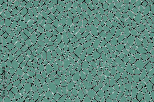 Aquamarine floor texture with an illustration forming stones, creating a visually appealing pattern