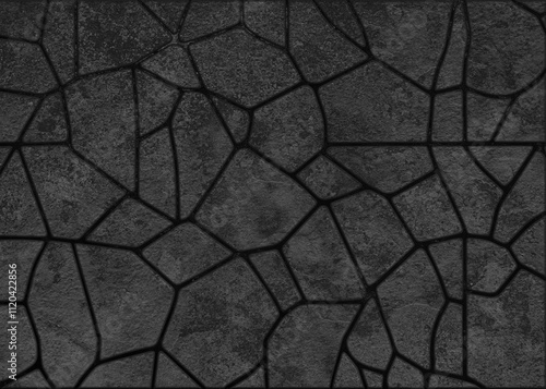 Dark gray floor texture with black stone borders and a detailed surface