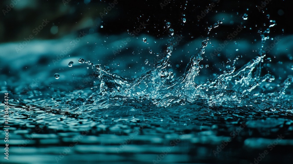 Beneath soft sunlight, mesmerizing splashes of clear blue water dance across a serene surface, inviting a moment of peace and connection with nature's beauty Beneath soft sunlight, mesmerizing splashes of clear blue water dance across a serene surface, inviting a moment of peace and connection with nature's beauty