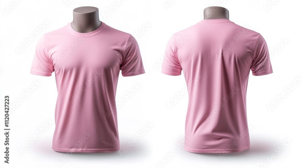 3D Rendered Muscle Tee Mockup in Baby Pink. Generative AI 3D Rendered Muscle Tee Mockup in Baby Pink. Generative AI