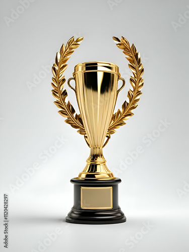 Gold Victory Wreath Trophy photo