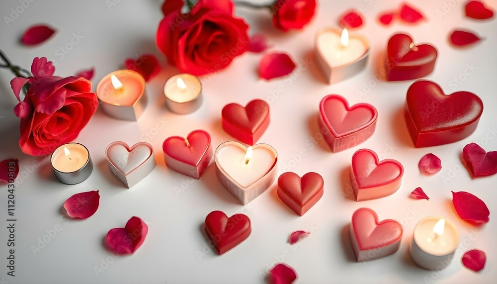 Couple Holding Hands on Valentine's Day with Soft Lighting Couple Holding Hands on Valentine's Day with Soft Lighting