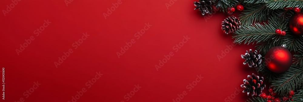 Christmas background with vibrant tones and decorative tree branches. Adorned with dark lights and shimmering ornament balls, elegant holiday frame. Perfect for banners, posters, or festive designs. Christmas background with vibrant tones and decorative tree branches. Adorned with dark lights and shimmering ornament balls, elegant holiday frame. Perfect for banners, posters, or festive designs.
