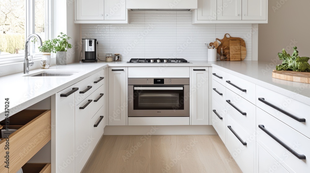 Modern Family-Friendly Kitchen with Spacious Design and Soft Color Palette Featuring Close-Up of Drawers and Sleek Appliances for Inspirational Home Decor Modern Family-Friendly Kitchen with Spacious Design and Soft Color Palette Featuring Close-Up of Drawers and Sleek Appliances for Inspirational Home Decor