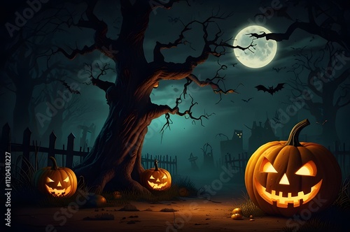 Realistic halloween background photo