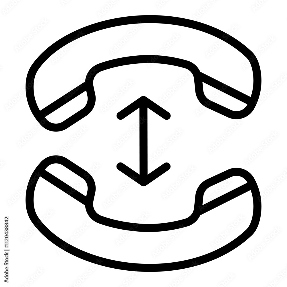 Icon of telephone handsets with a call. Vector illustration. Icon of telephone handsets with a call. Vector illustration.