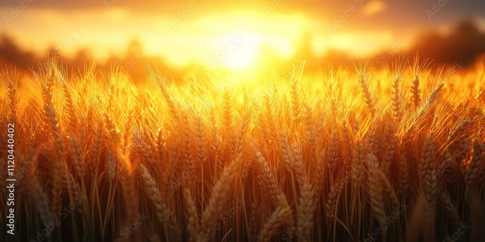 Golden Wheat Field at Sunset Golden Wheat Field at Sunset