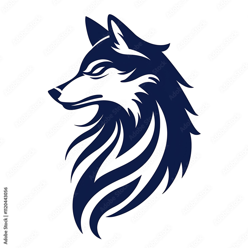 Isolated Wolf Logo
