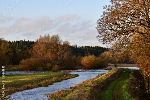 Autumn in River Barrow, Bagenalstown (Muine Bheag), County Carlow, Ireland