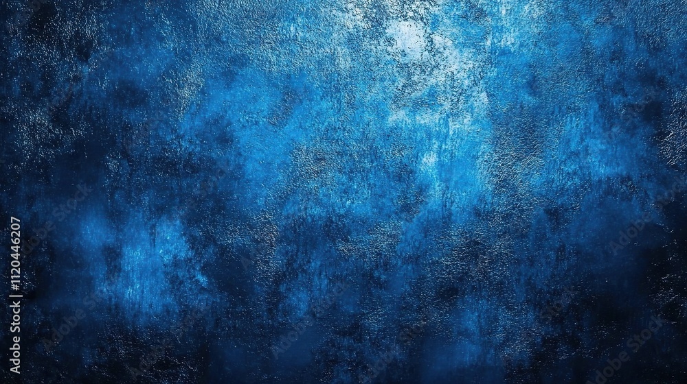 Fototapeta premium Dark Blue Wavy Gradient Grunge Texture Abstract Background