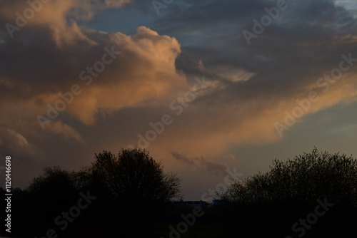 Clouds in the sky. Bagenalstown(Muine Bheag), County Carlow, Ireland