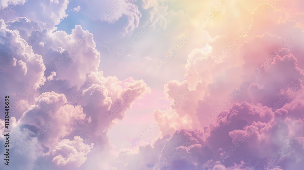 Dreamy watercolor background with soft clouds and pastel shades of yellow, pink, and purple creates a serene atmosphere. Dreamy watercolor background with soft clouds and pastel shades of yellow, pink, and purple creates a serene atmosphere.