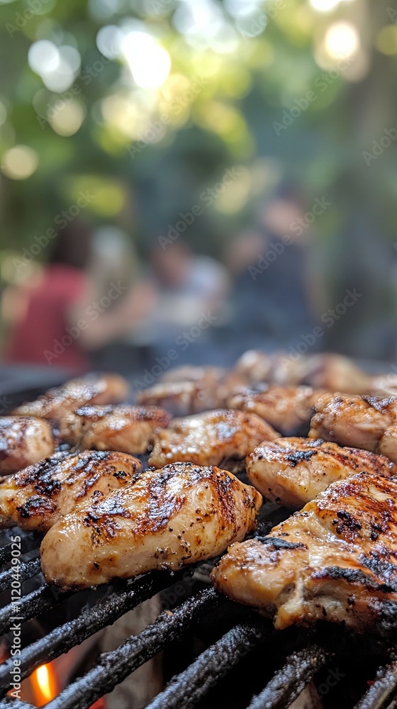 Grilled Chicken on the Barbecue - Outdoor Summer Feast Grilled Chicken on the Barbecue - Outdoor Summer Feast