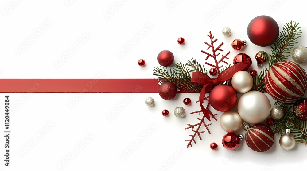 christmas background with red balls christmas background with red balls