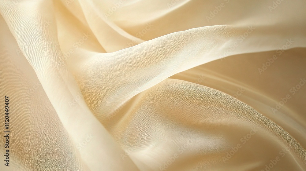 Obraz premium Soft Beige Gradient Fabric Background with Smooth Elegant Texture