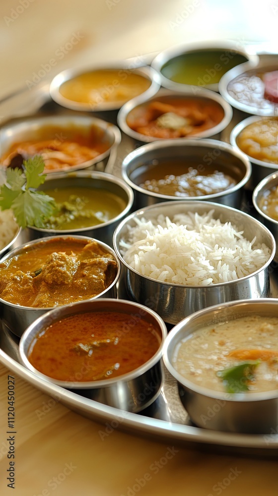 Indian Cuisine Platter - A Vibrant Array of Dishes Indian Cuisine Platter - A Vibrant Array of Dishes