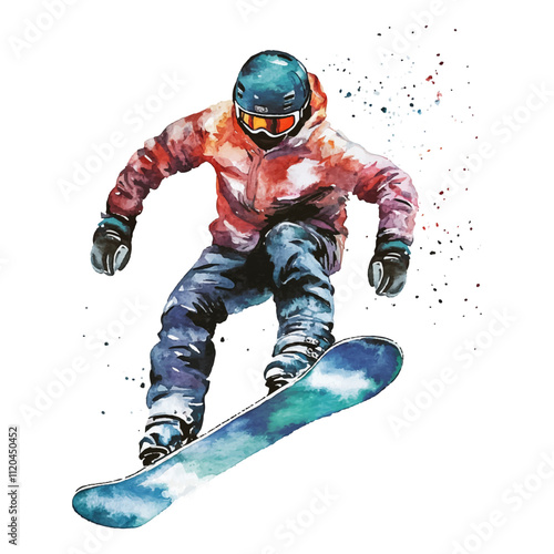 snowboarder on snowboard