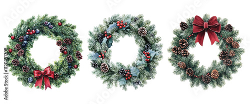 Adobe Illustrator Artwork christmas wreath illustration
