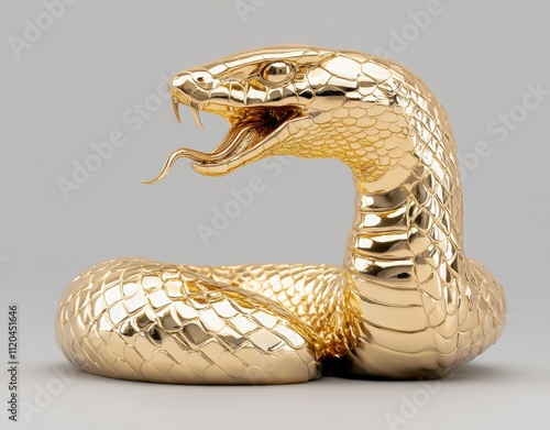 Serpent, serpent against a white backdrop, serpent shaped like a serpent. photo