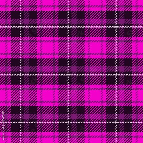 Plaid seamless pattern in Pink and Lilac hues - Checkered textile design