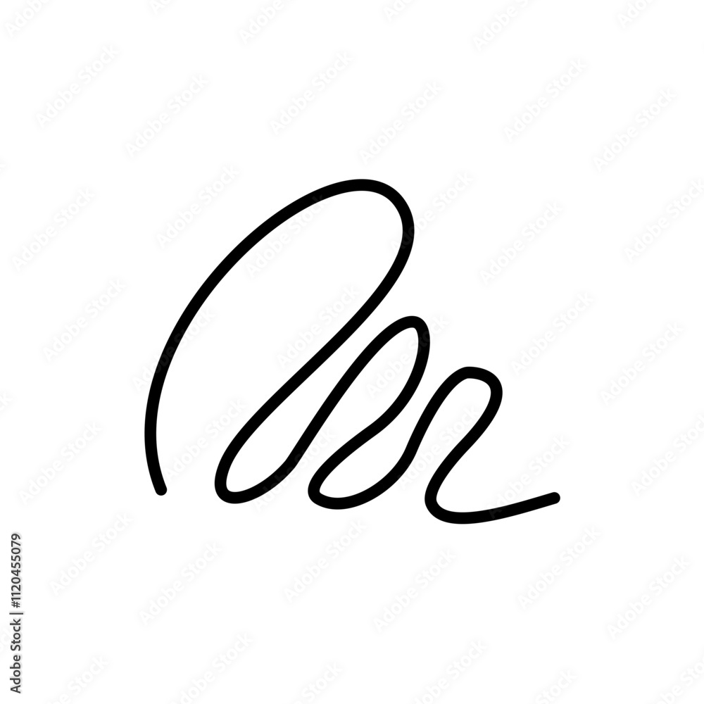 Fototapeta premium Random Linear Ripple Doodle Art