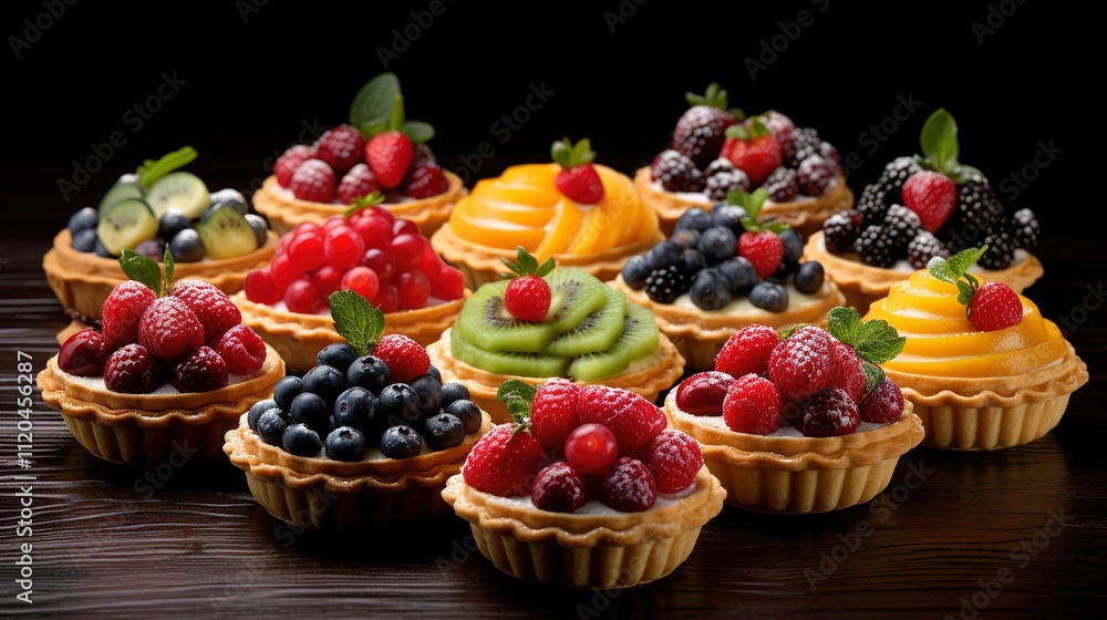 A photo of a tempting display of fruit-filled tattler A photo of a tempting display of fruit-filled tattler