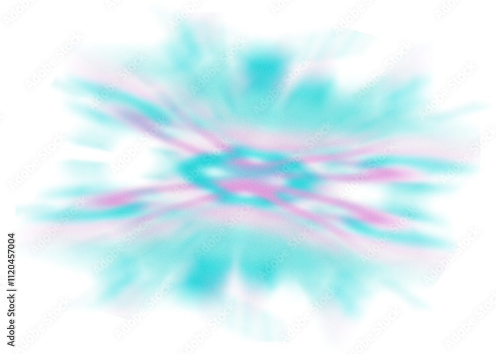 Obraz premium An abstract transparent iridescent color blur design element.